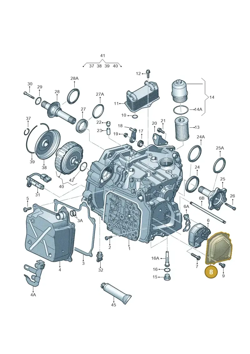 02E315141A — SEAT ALTEA                  07> (2006-) diagram 405321600, position 8