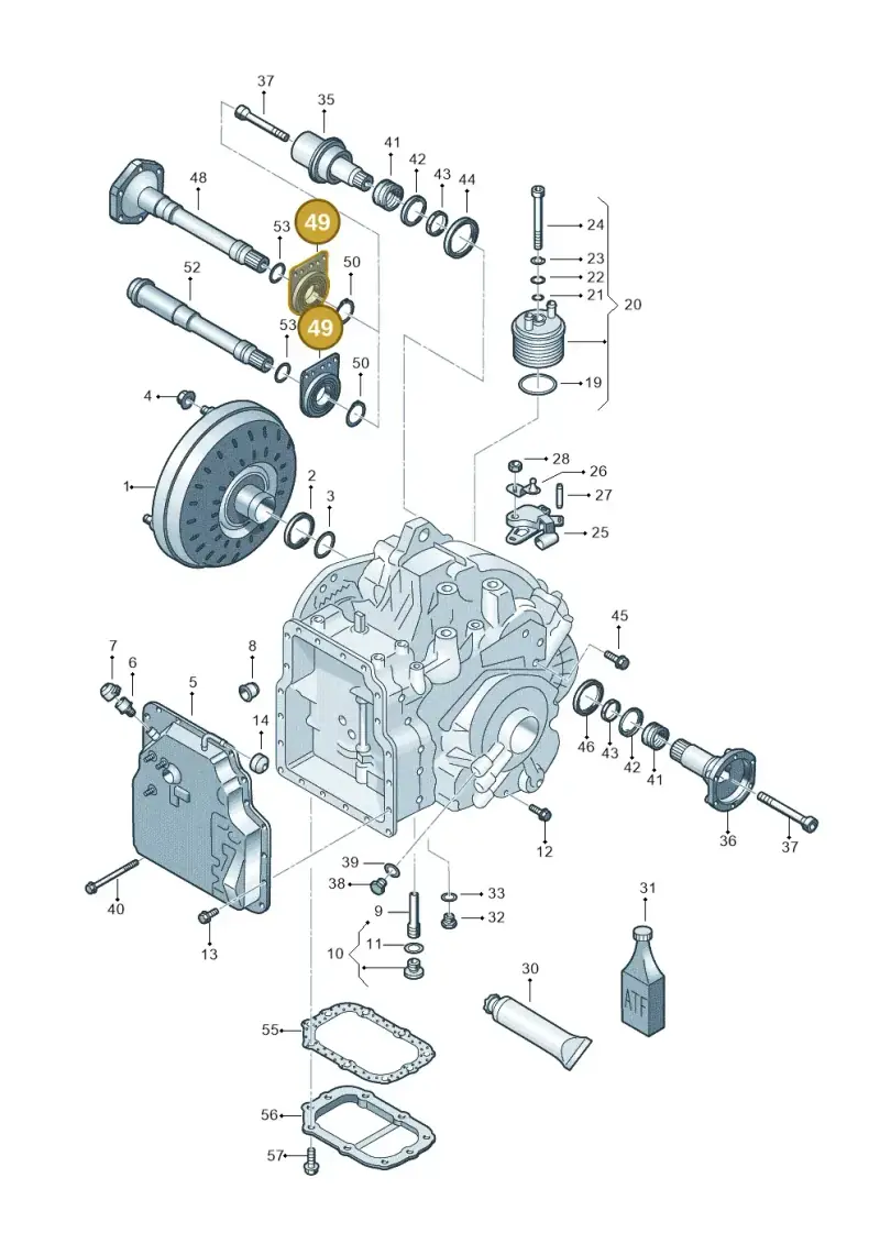 02G409335B — SEAT Alhambra (2006-2010) diagram 406321650, position 49