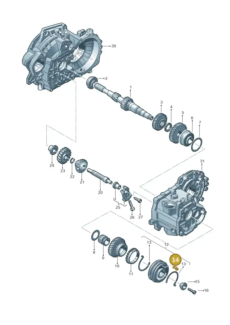 02J311313A — SEAT Toledo Reference (2015-2019) diagram 201311390, position 14