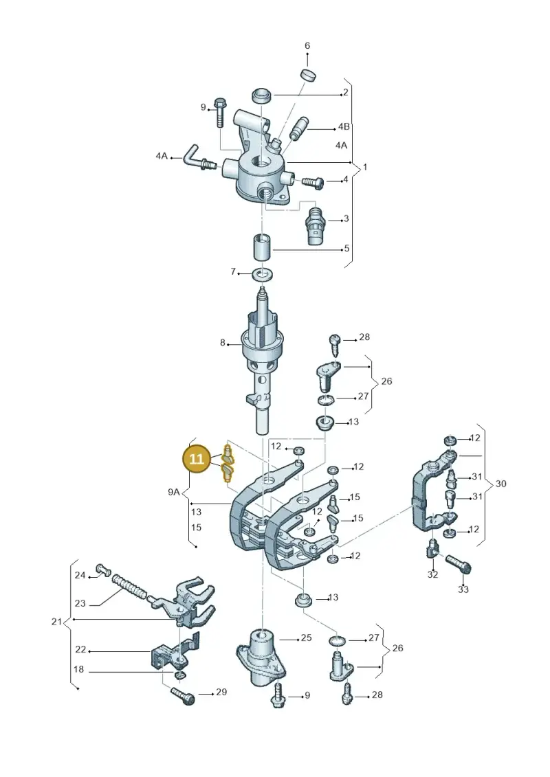 02J311585A — SEAT Ibiza Reference (2008-2011) diagram 253311900, position 11