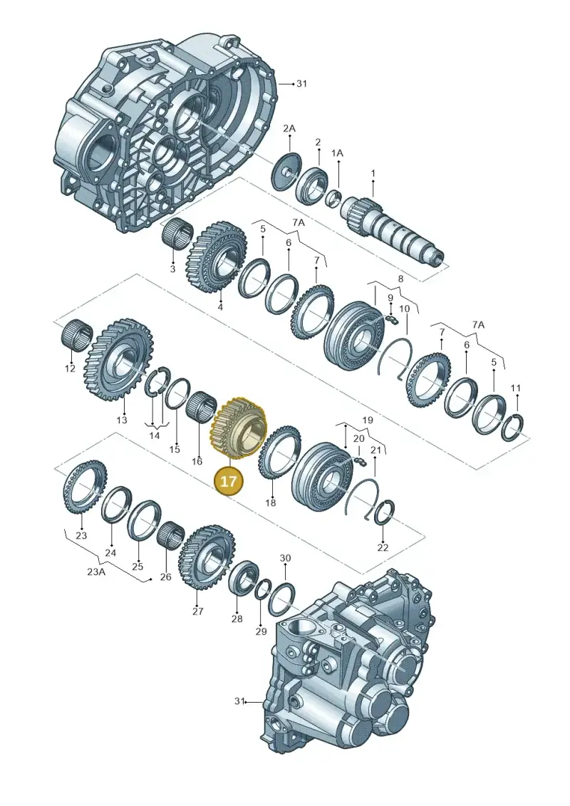 02M311145BE — SEAT Leon Stylance (2010-2012) diagram 649311430, position 17
