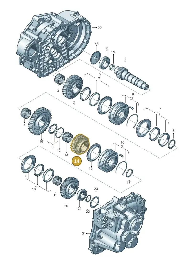 02M311145R — SEAT Altea XL Reference (2010-2013) diagram 694311430, position 14