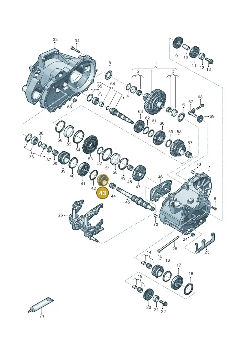 02T311129AJ — SEAT Ibiza FR (2017-) diagram 495300120, position 43