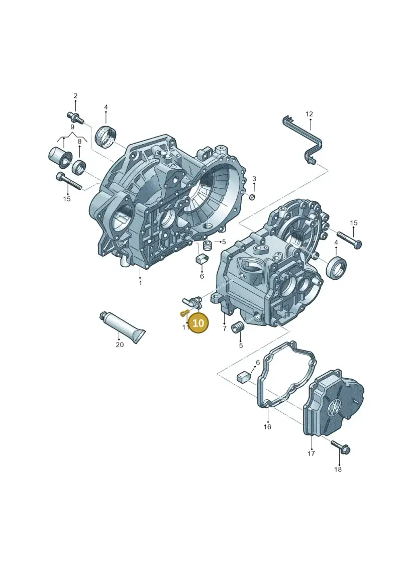 02T906207C — SEAT Altea XL Reference (2013-2013) diagram 656301370, position 10