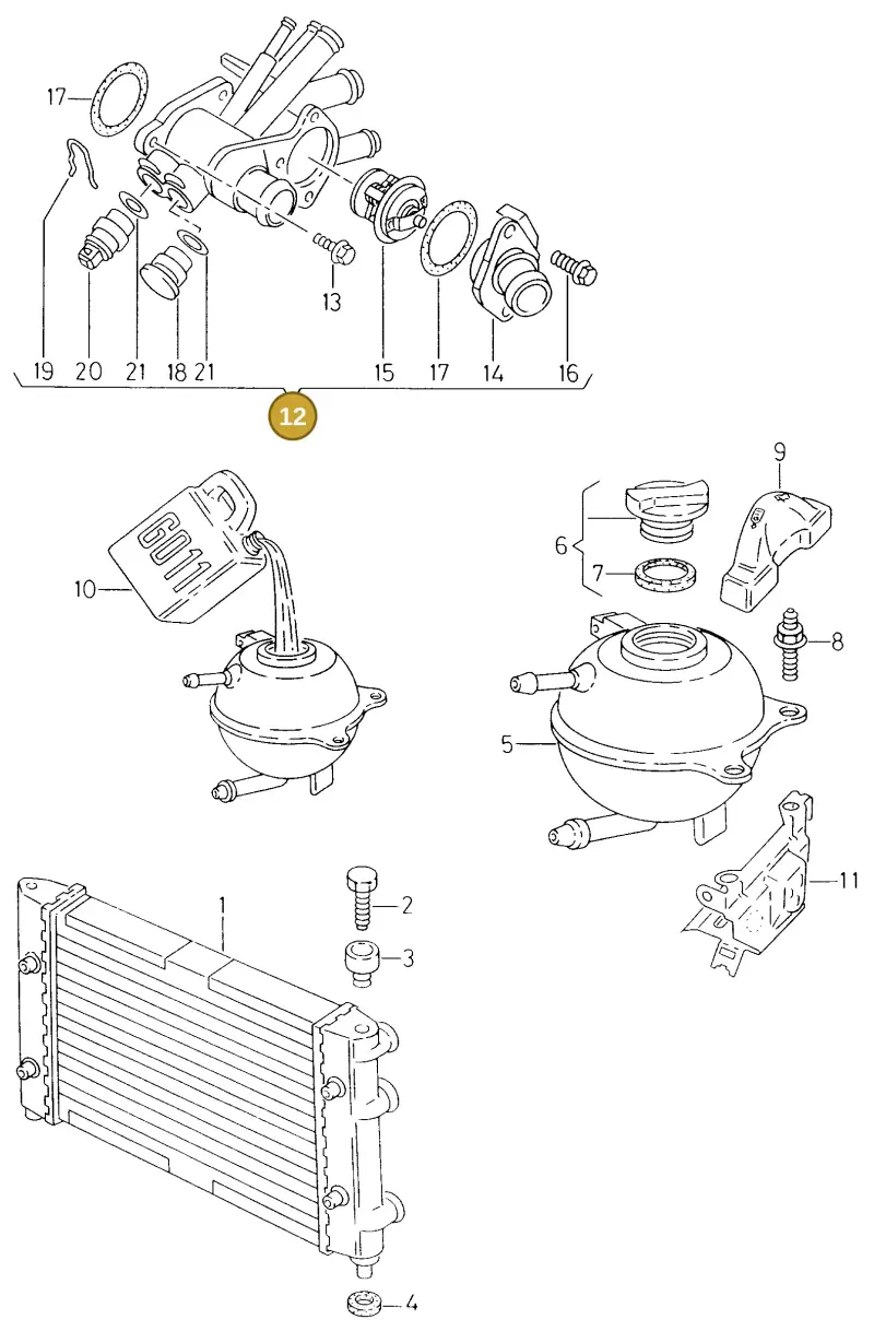 032121111BB — SEAT CORDOBA/VARIO (1999-2002) diagram 138121670, position 12