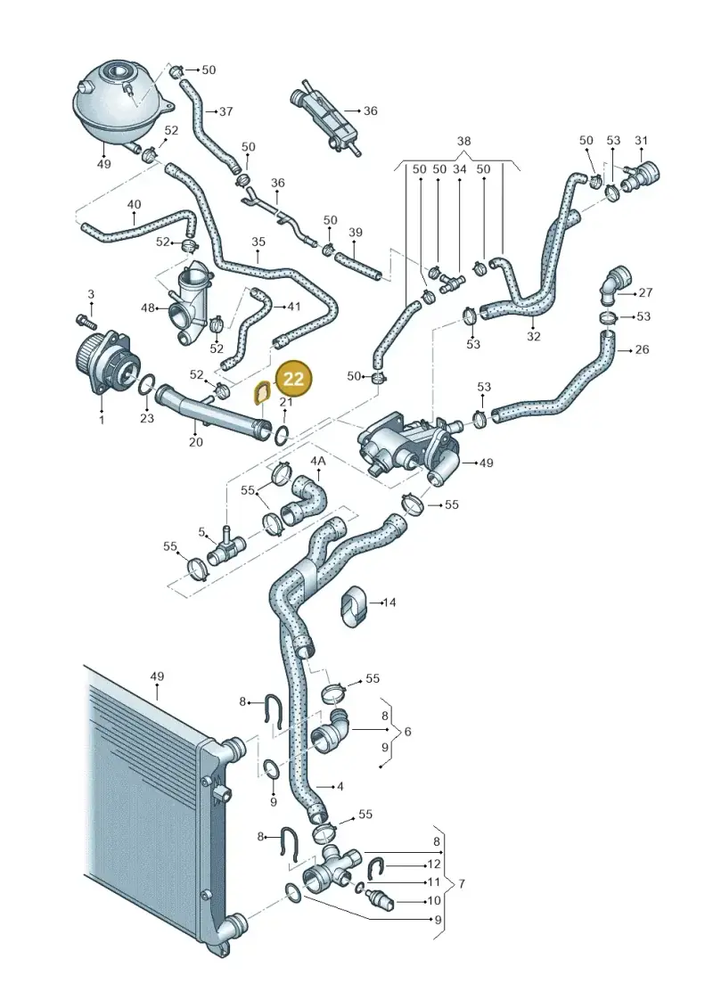 032121142D — SEAT Altea XL Reference (2013-2013) diagram 649121120, position 22