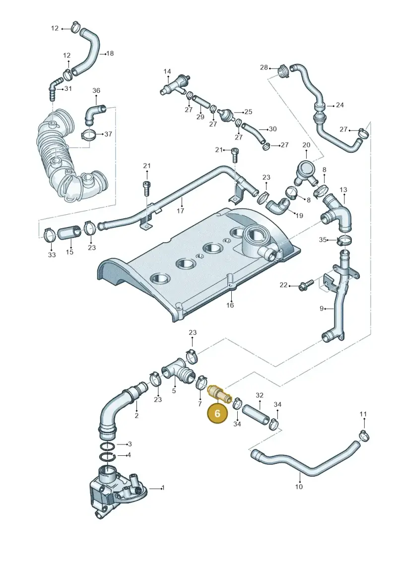 035103245G — SEAT Exeo ST Reference (2008-2011) diagram 273103680, position 6