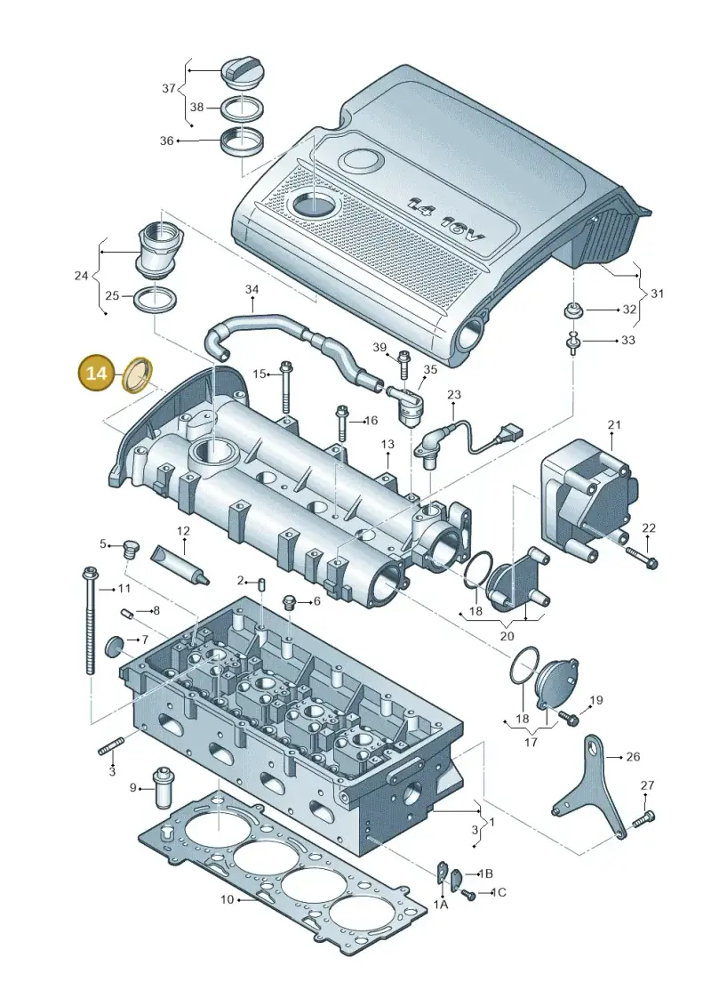 036103085A — SEAT IBIZA                  06> (2005-) diagram 253103350, position 14