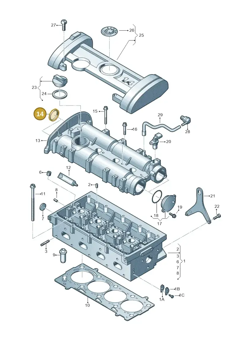 036103085A — SEAT Ibiza Reference (2008-2011) diagram 608103450, position 14