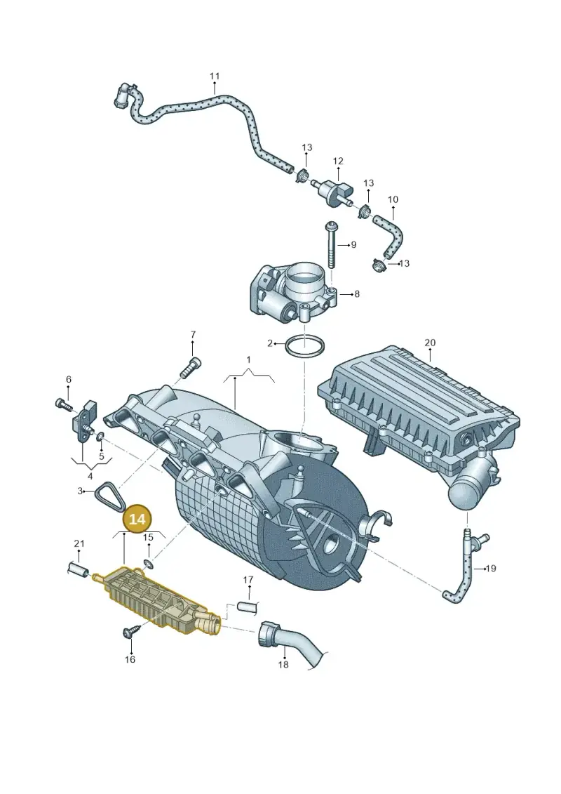 036121188B — SEAT Toledo Reference (2012-2015) diagram 461133050, position 14
