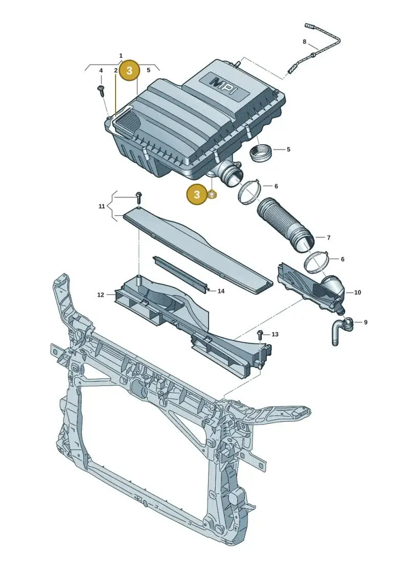 036129689F — SEAT Leon style (2019-) diagram 5h0129060, position 3