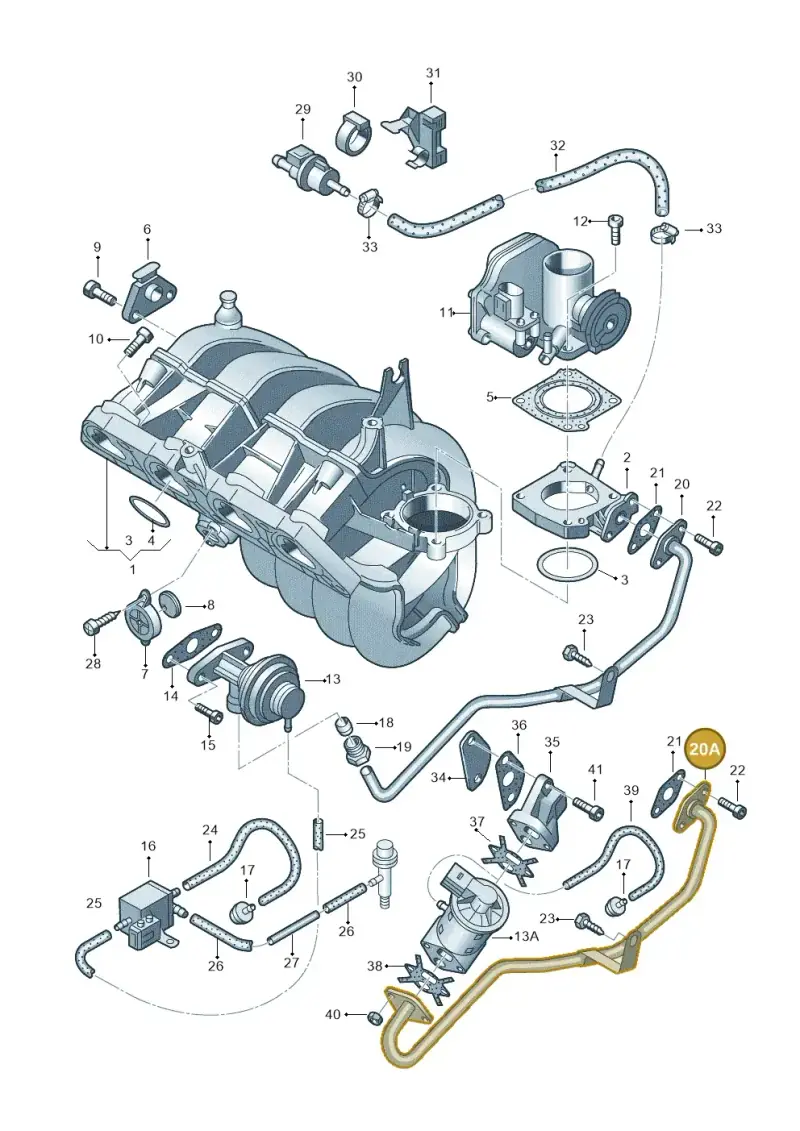 036131521AC — SEAT TOLEDO/LEON/LEON-4 (2001-2006) diagram 194133110, position 20A