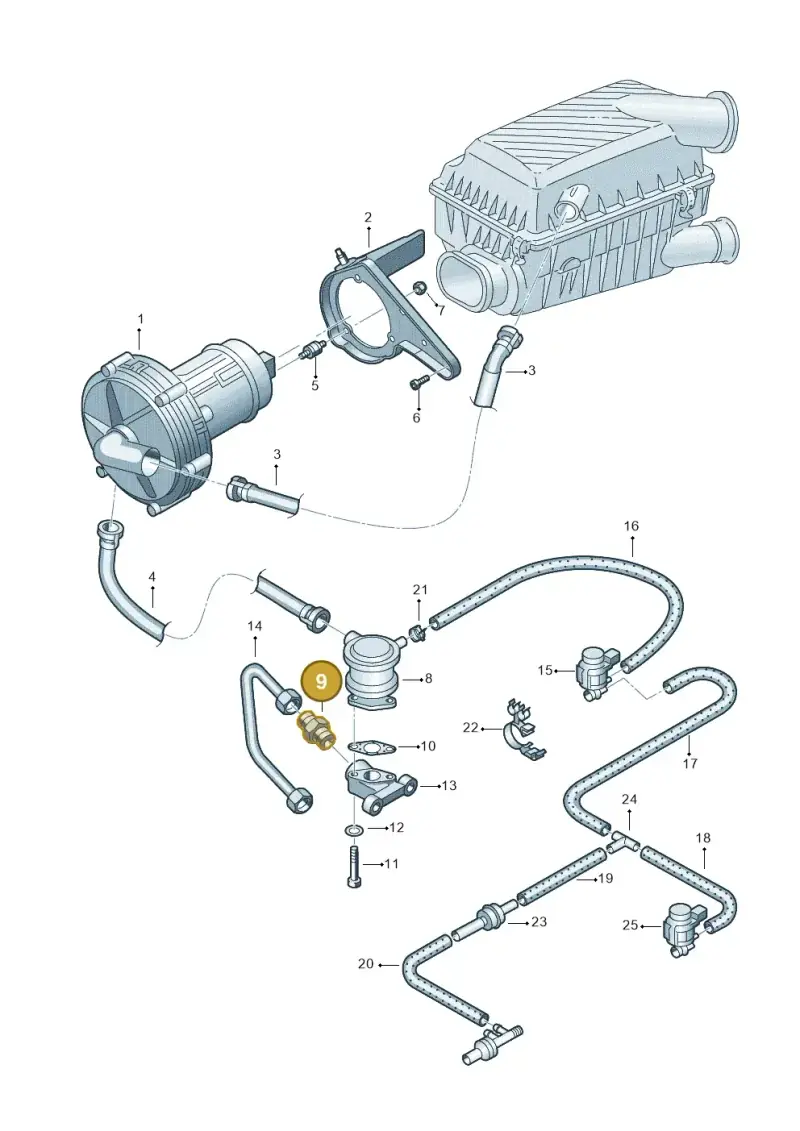 037131819 — SEAT TOLEDO/LEON/LEON-4 (2001-2006) diagram 194131050, position 9
