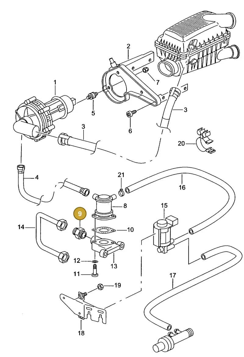 037131819 — SEAT CORDOBA/VARIO (1999-2002) diagram 238131050, position 9
