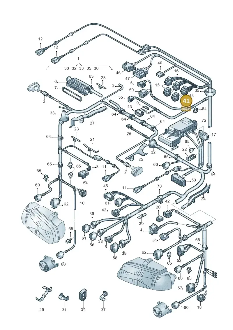 037972645 — SEAT AROSA (2003-2004) diagram 231971150, position 41