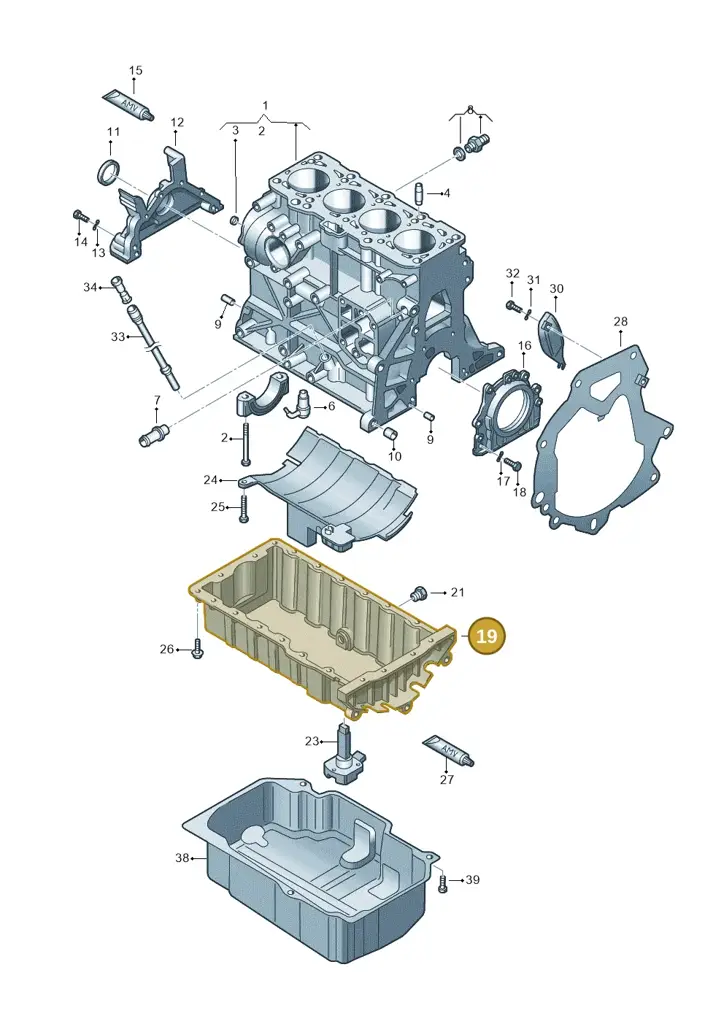 038103603AG — SEAT Altea XL Reference (2010-2013) diagram 460103150, position 19