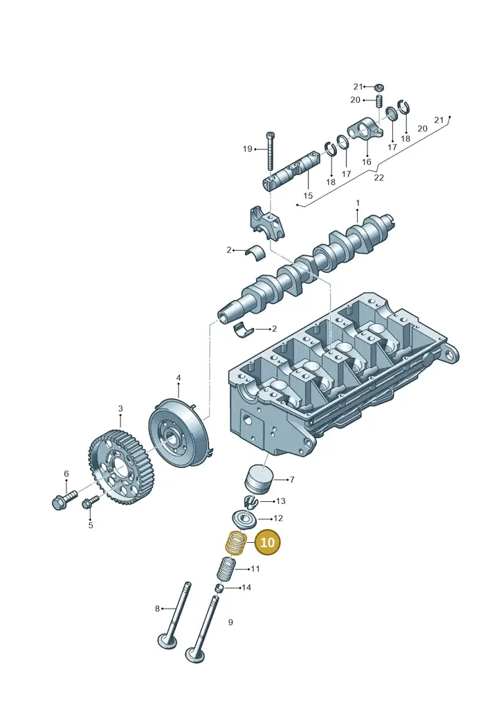 038109623F — SEAT Altea XL Reference (2010-2013) diagram 195109320, position 10