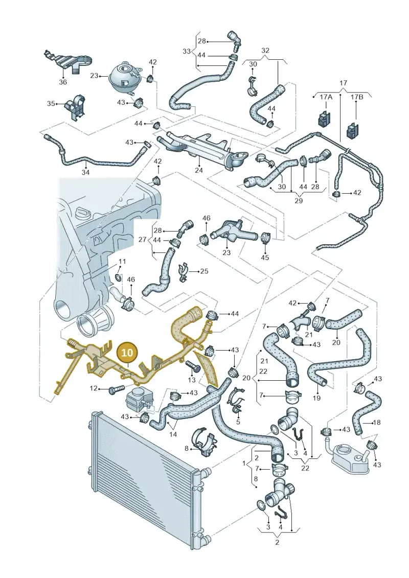 038121065Q — SEAT TOLEDO/LEON/LEON-4 (2001-2006) diagram 266121400, position 10
