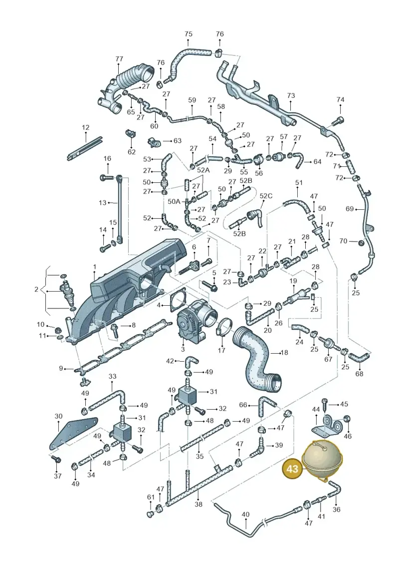 038129807 — SEAT Exeo ST Reference (2008-2011) diagram 404133250, position 43