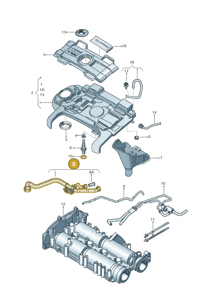 03C103474AA — SEAT Ibiza Reference (2011-2012) diagram 639103780, position 8