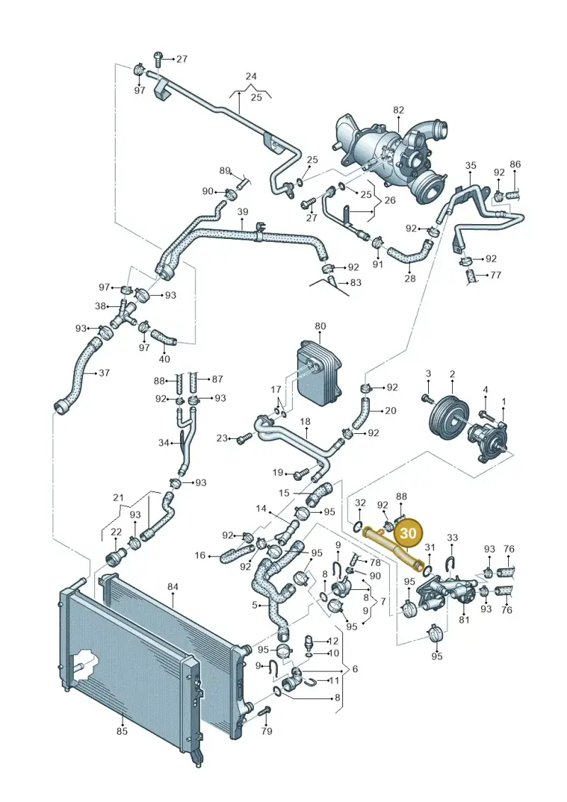 03C121065B — SEAT Altea XL Reference (2013-2013) diagram 625121130, position 30