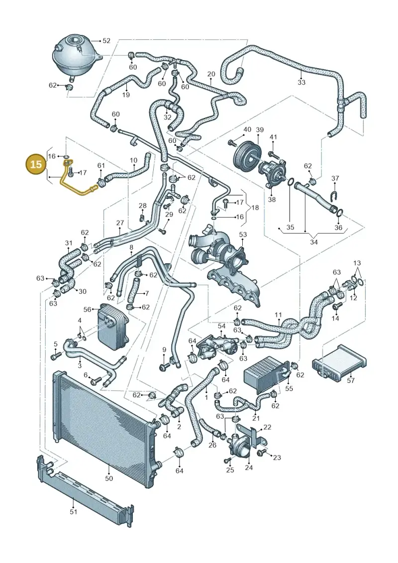 03C121497F — SEAT Toledo Reference (2012-2015) diagram 708121150, position 15