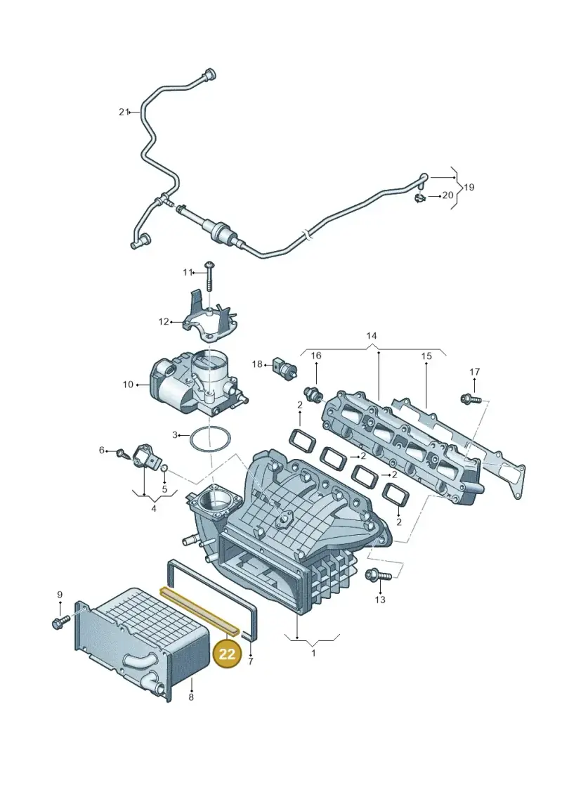 03C129717F — SEAT Altea XL Reference (2010-2013) diagram 625133170, position 22