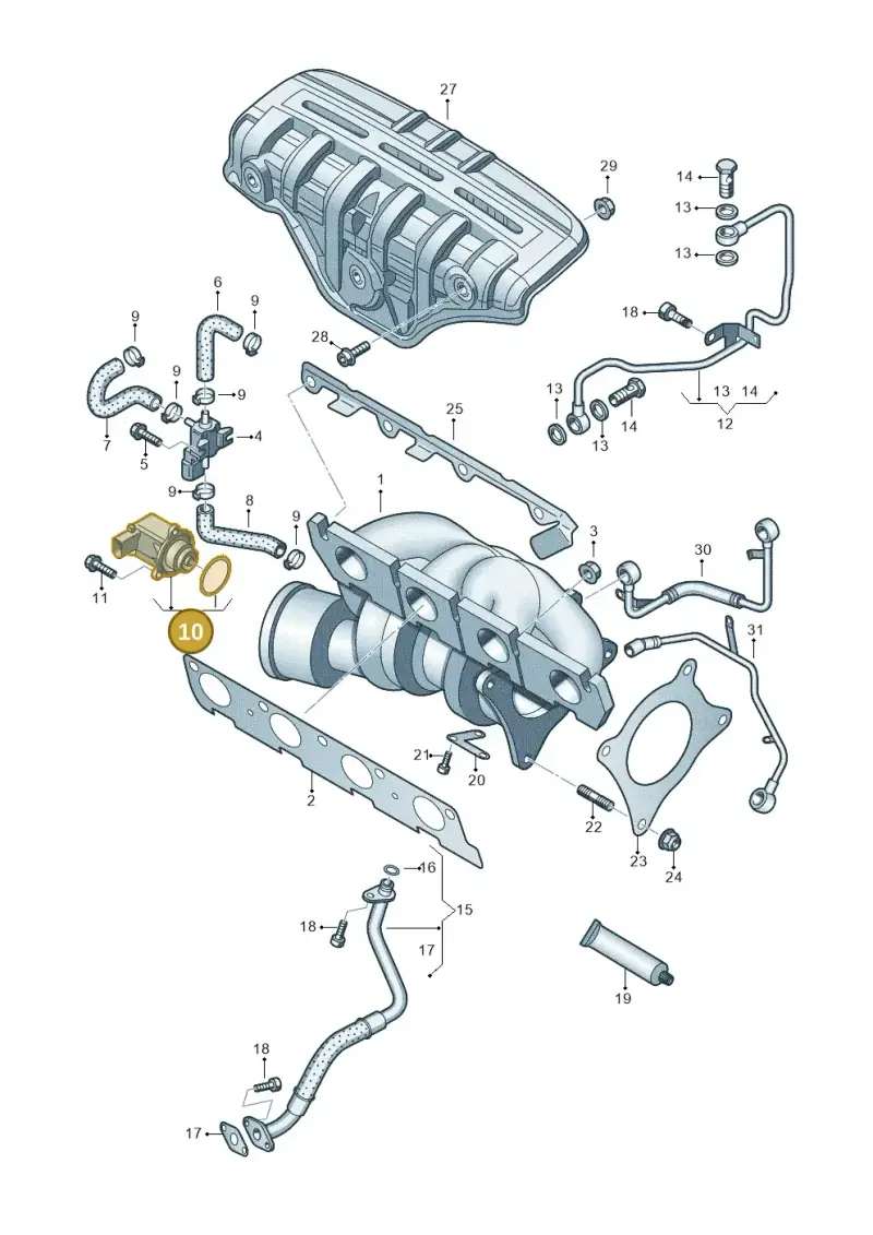 03C145710E — SEAT Ibiza Reference (2012-2012) diagram 634145500, position 10