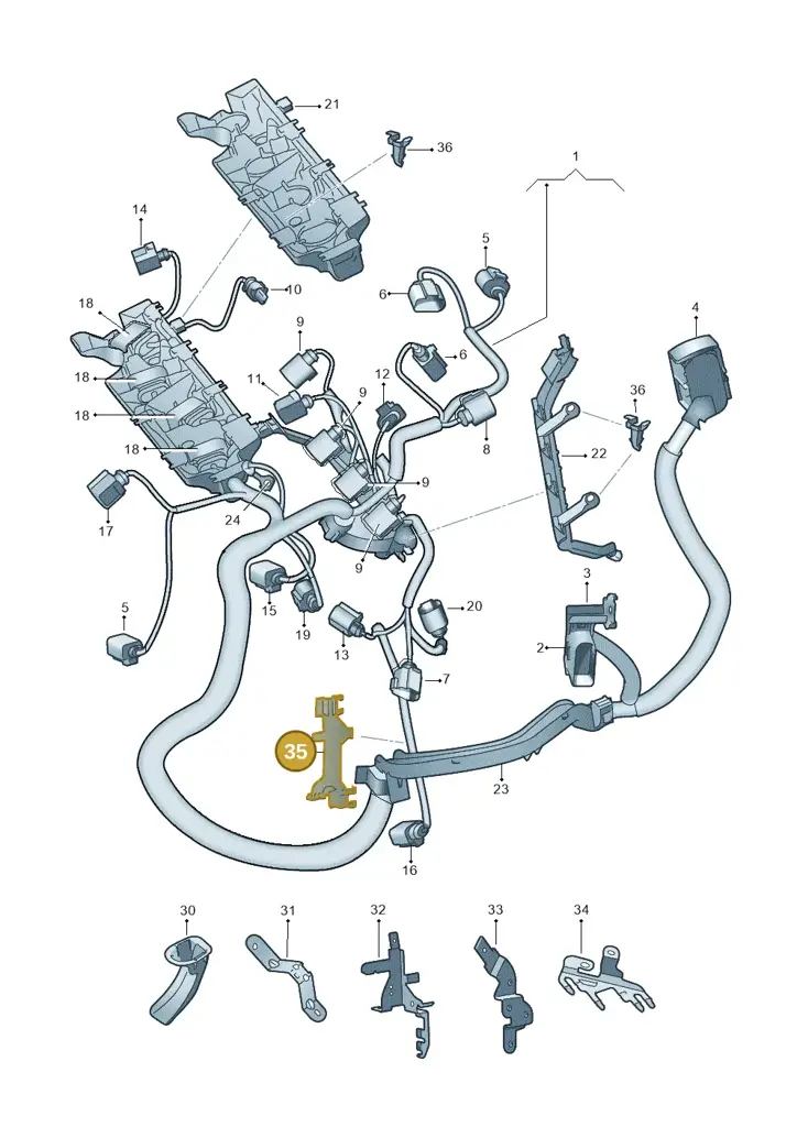 03C971842 — SEAT Toledo Reference (2012-2015) diagram 708971100, position 35