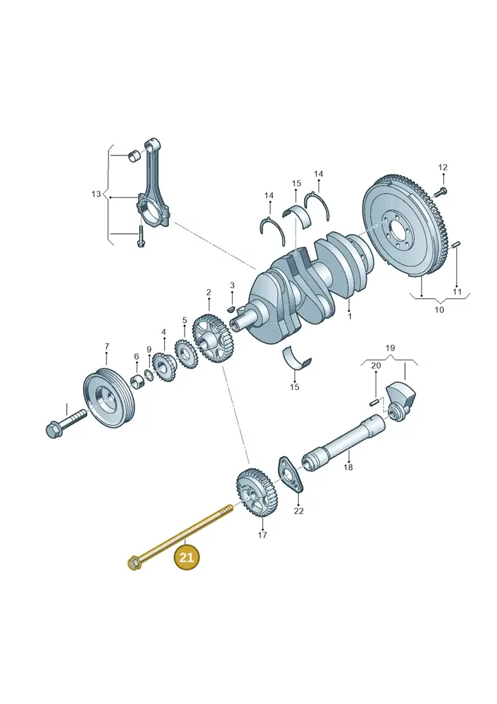 03D103109C — SEAT Toledo Reference (2012-2015) diagram 253105030, position 21