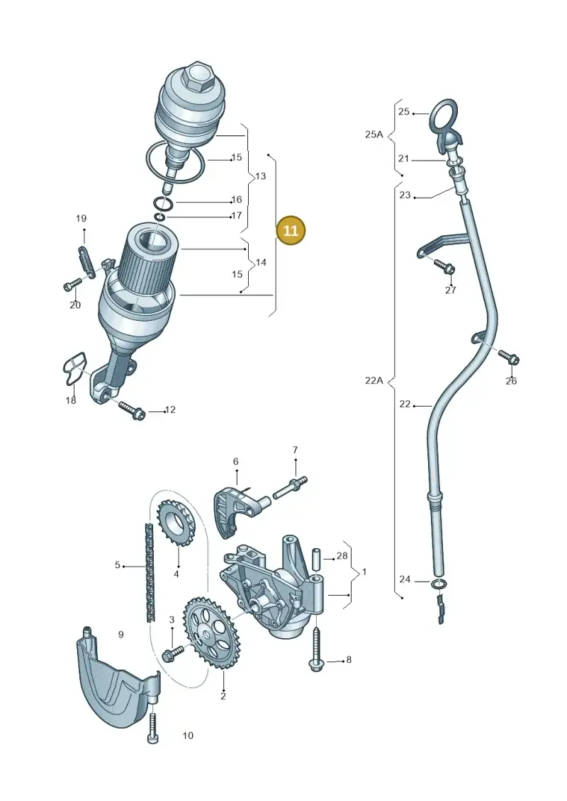 03D115403D — SEAT Ibiza Reference (2012-2012) diagram 253115030, position 11