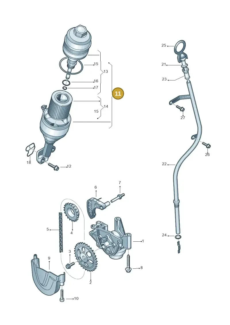 03D115403D — SEAT Toledo Reference (2012-2015) diagram 747115050, position 11