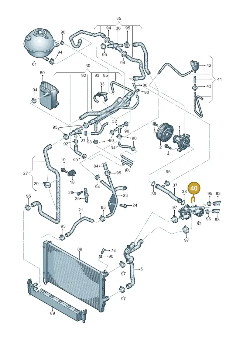 03F121142 — SEAT Toledo Reference (2012-2015) diagram 672121160, position 40