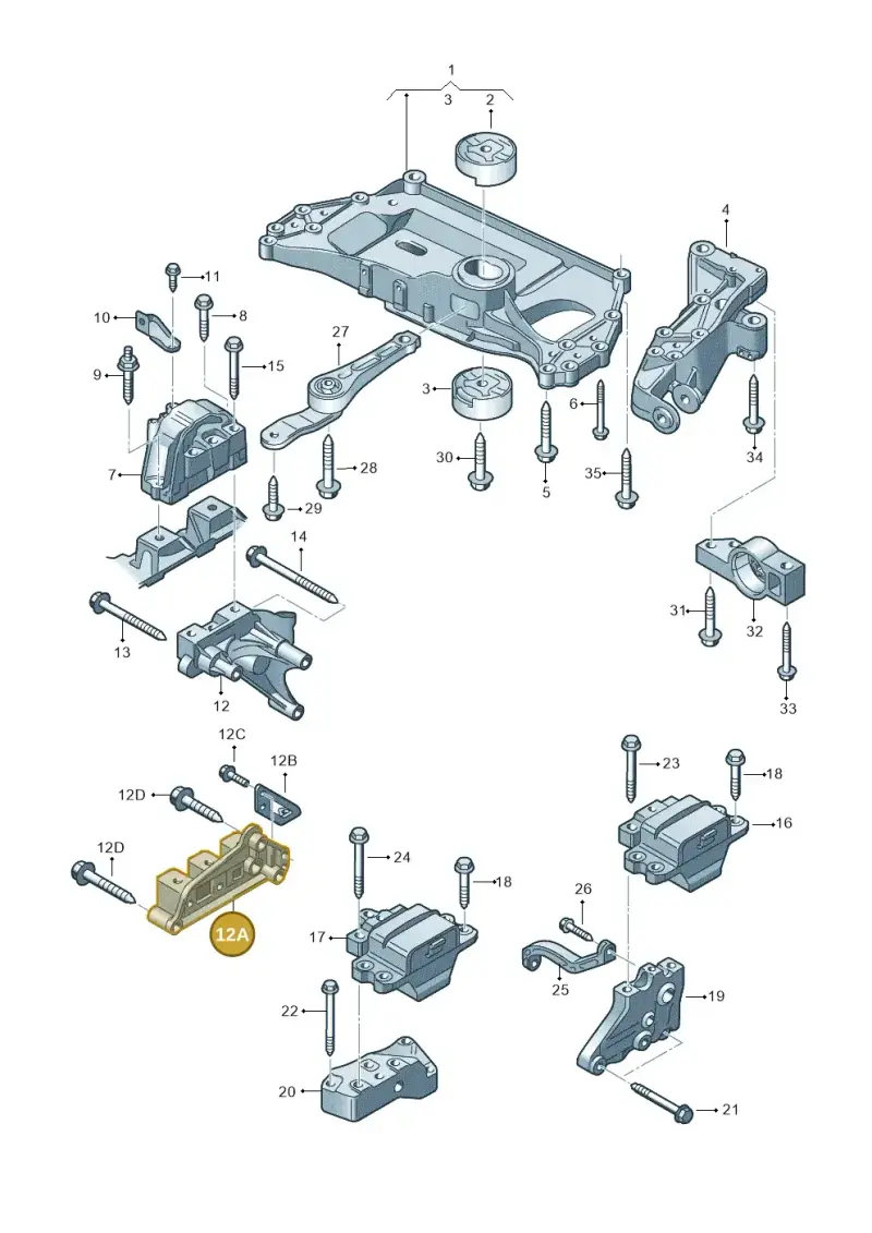 03F199275E — SEAT Altea XL Reference (2013-2013) diagram 649199200, position 12A