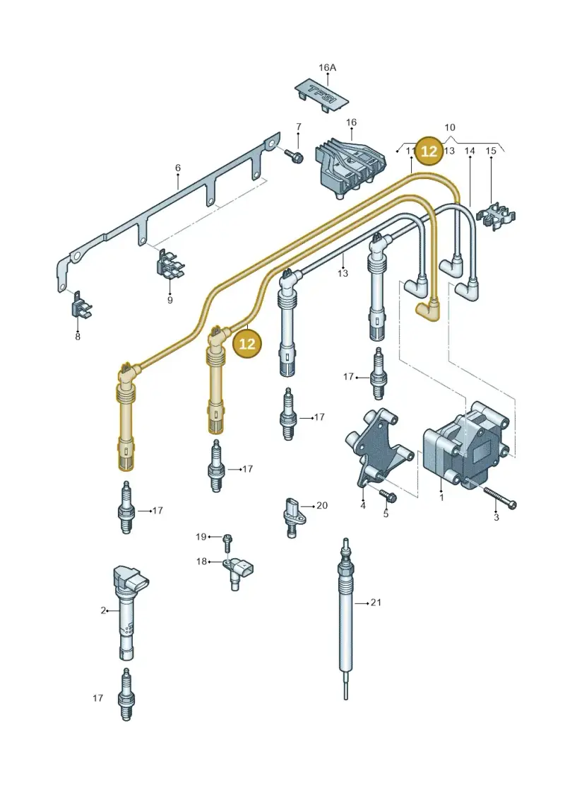 03F905430J — SEAT Ibiza Reference (2012-2012) diagram 646905000, position 12