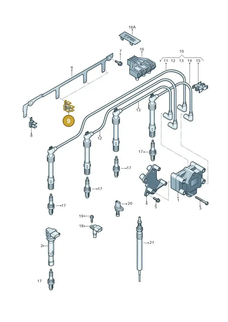 03F905471C — SEAT Ibiza Reference (2012-2012) diagram 646905000, position 9
