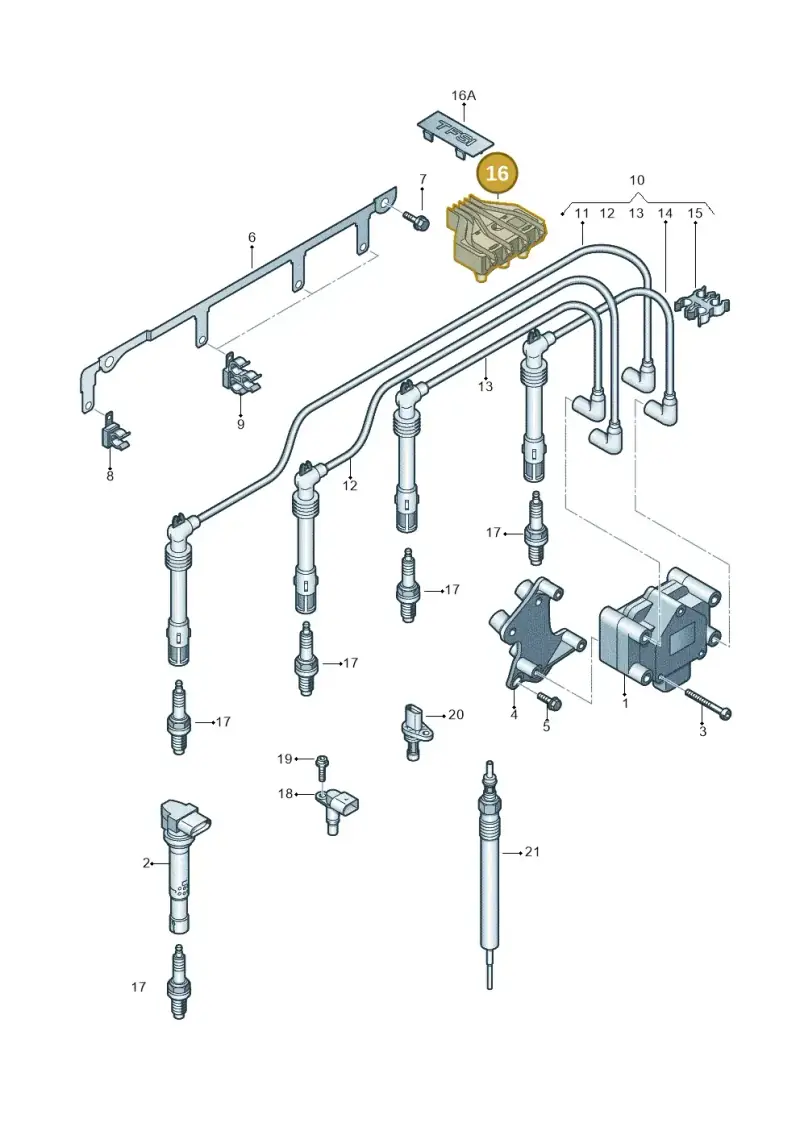 03F905487 — SEAT Ibiza Reference (2012-2012) diagram 646905000, position 16