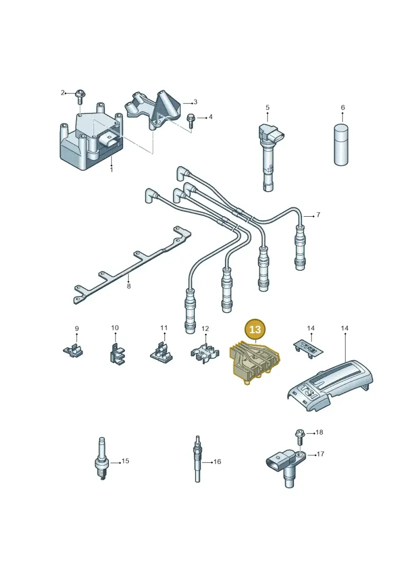03F905487 — SEAT Altea XL Reference (2013-2013) diagram 694905000, position 13