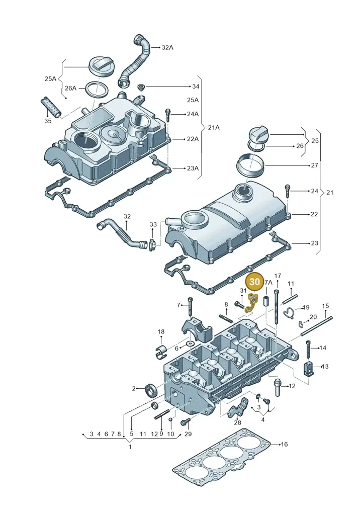 03G103369A — SEAT Altea XL Reference (2010-2013) diagram 460103550, position 30