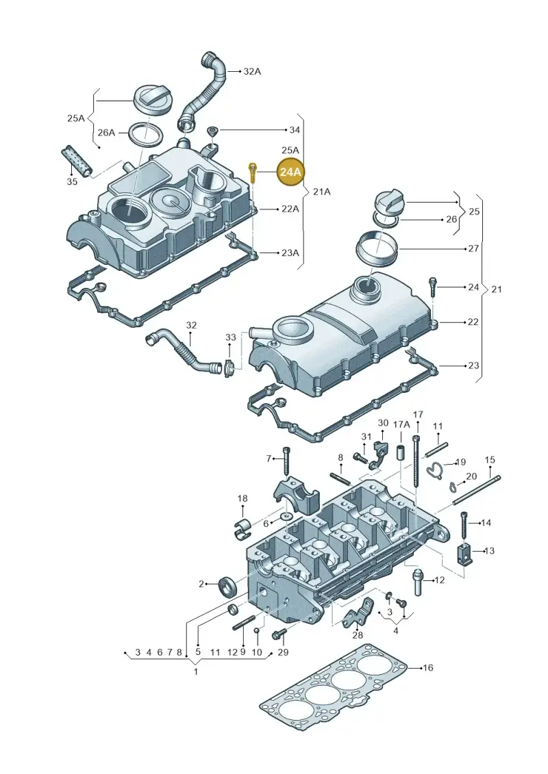 03G103448A — SEAT Ibiza Reference (2008-2011) diagram 460103550, position 24A