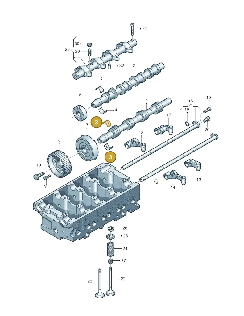 03G103651 — SEAT Altea XL Reference (2010-2013) diagram 409109400, position 3