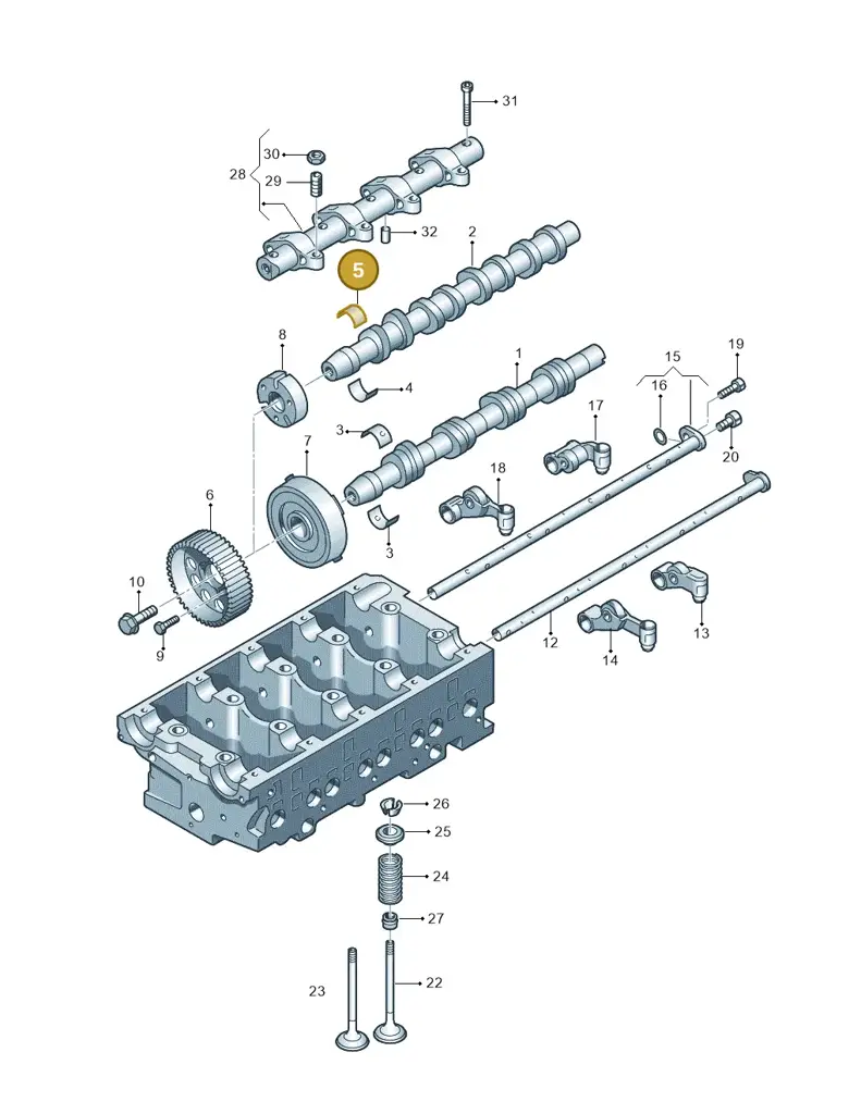 03G103652A — SEAT Altea XL Reference (2010-2013) diagram 409109400, position 5