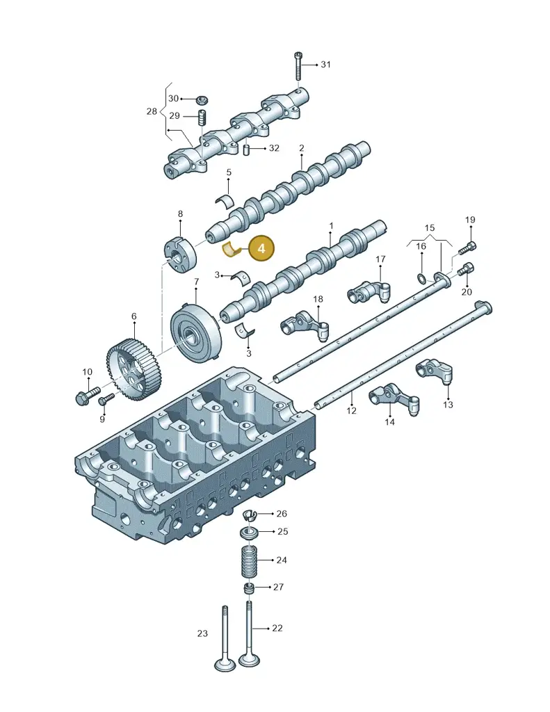 03G103652 — SEAT Altea XL Reference (2010-2013) diagram 409109400, position 4