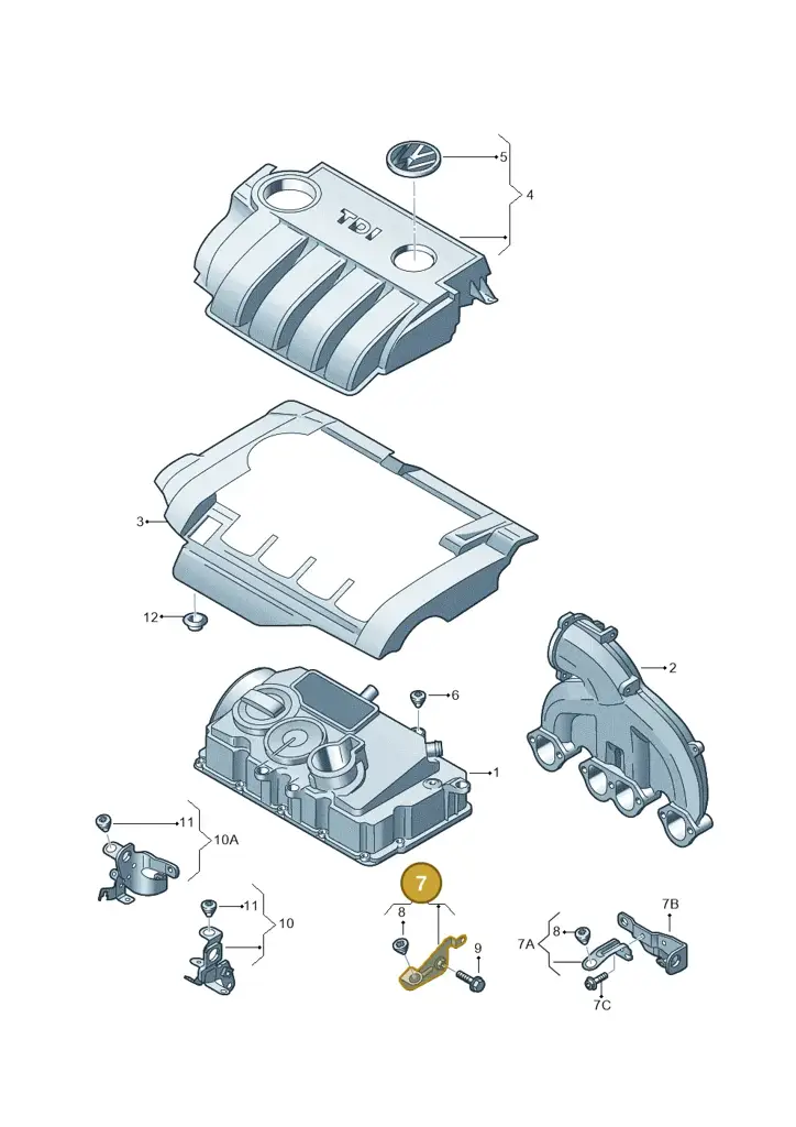 03G103945A — SEAT Altea XL Reference (2010-2013) diagram 460103900, position 7