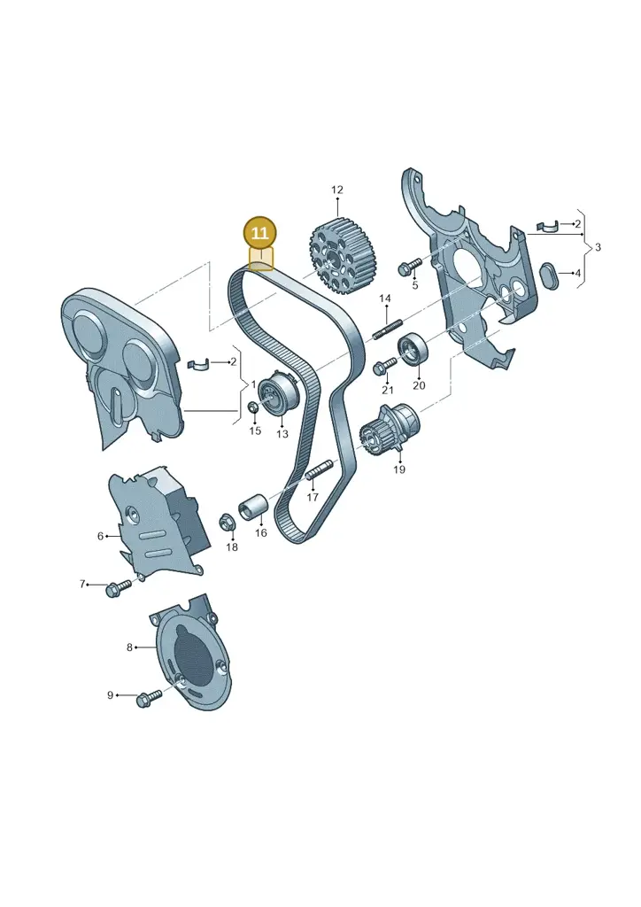 03G109119 — SEAT Altea XL Reference (2010-2013) diagram 409109850, position 11