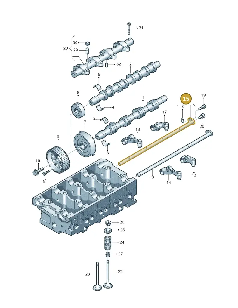 03G109366A — SEAT Altea XL Reference (2010-2013) diagram 409109400, position 15