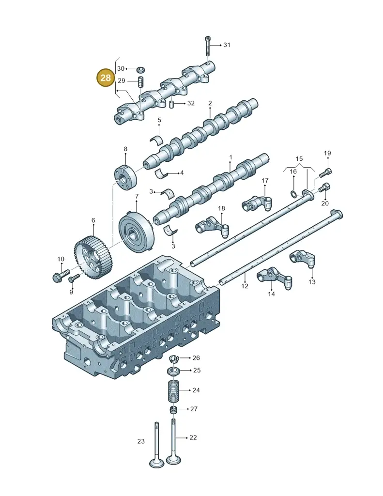 03G109527B — SEAT Altea XL Reference (2010-2013) diagram 409109400, position 28