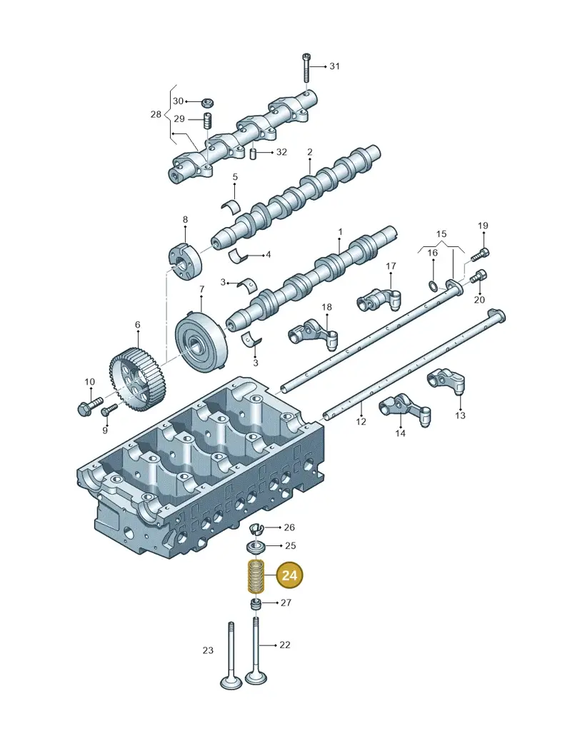 03G109623 — SEAT Altea XL Reference (2010-2013) diagram 409109400, position 24