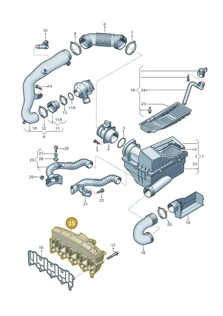 03G129713AF — SEAT Altea XL Reference (2010-2013) diagram 420129500, position 15