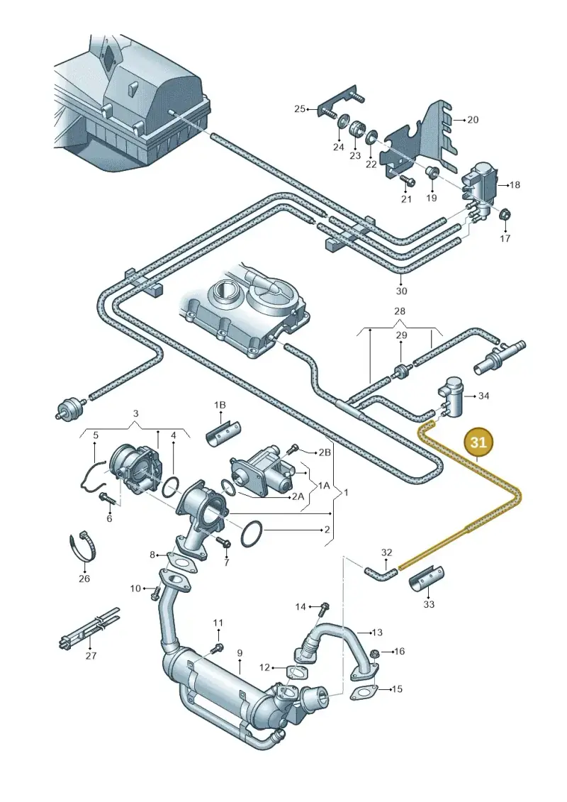 03G131055Q — SEAT Altea XL Reference (2010-2013) diagram 420131700, position 31